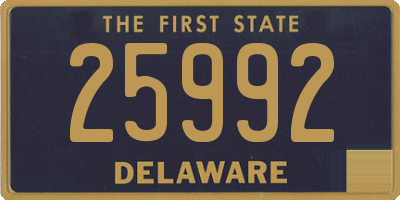 DE license plate 25992