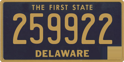 DE license plate 259922