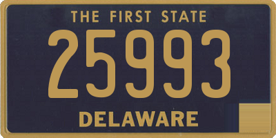 DE license plate 25993