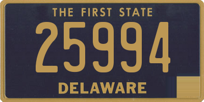 DE license plate 25994