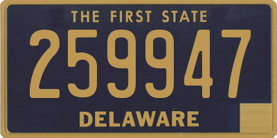 DE license plate 259947
