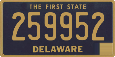 DE license plate 259952