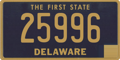 DE license plate 25996