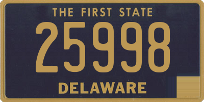 DE license plate 25998