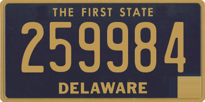 DE license plate 259984