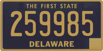DE license plate 259985