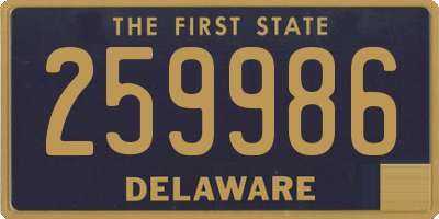 DE license plate 259986
