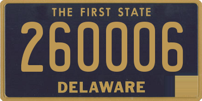 DE license plate 260006