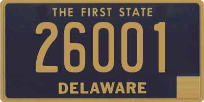 DE license plate 26001