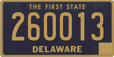 DE license plate 260013