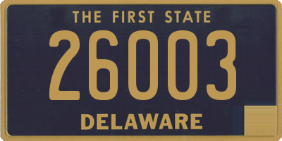 DE license plate 26003