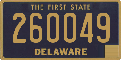 DE license plate 260049