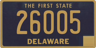 DE license plate 26005