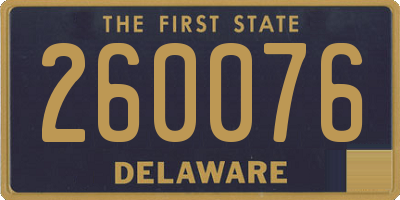 DE license plate 260076