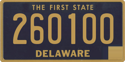 DE license plate 260100