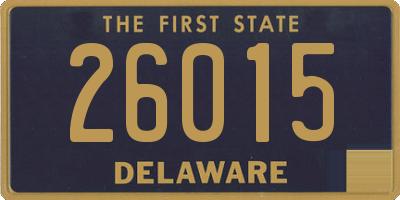 DE license plate 26015