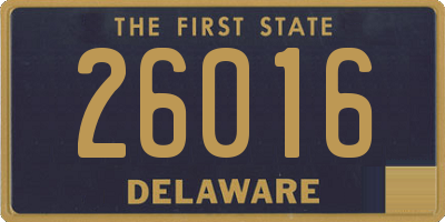 DE license plate 26016