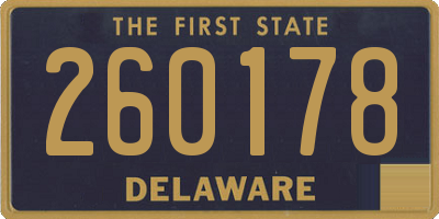 DE license plate 260178