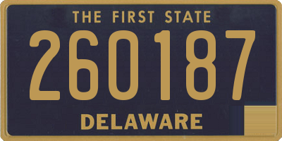 DE license plate 260187