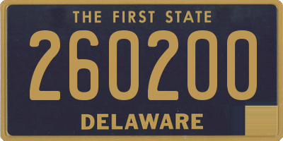DE license plate 260200