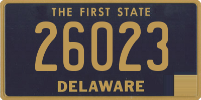 DE license plate 26023