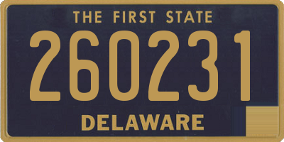 DE license plate 260231