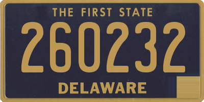 DE license plate 260232