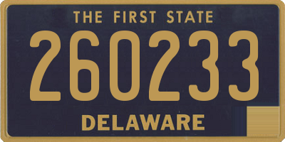 DE license plate 260233