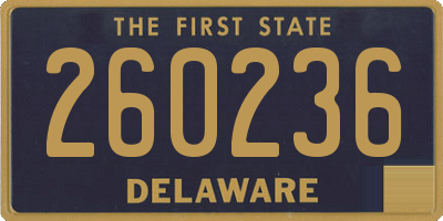DE license plate 260236