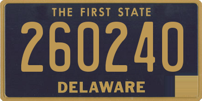 DE license plate 260240