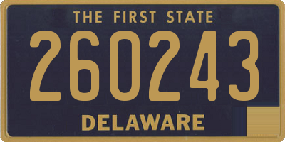 DE license plate 260243