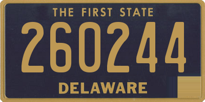 DE license plate 260244