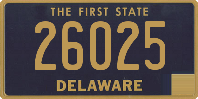 DE license plate 26025