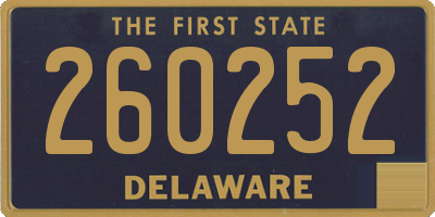 DE license plate 260252