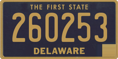 DE license plate 260253
