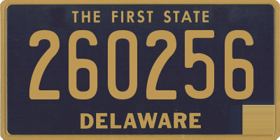 DE license plate 260256