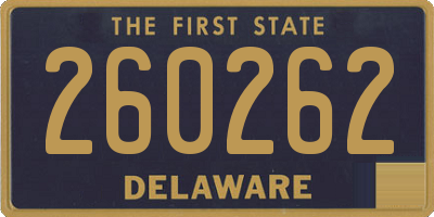 DE license plate 260262