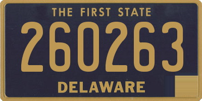 DE license plate 260263