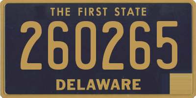 DE license plate 260265