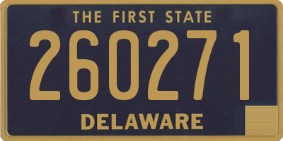 DE license plate 260271