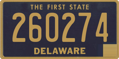 DE license plate 260274