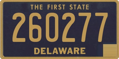 DE license plate 260277