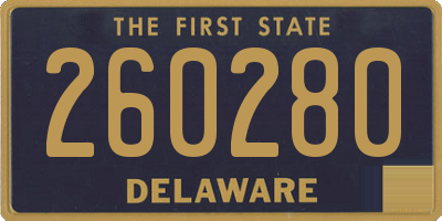 DE license plate 260280