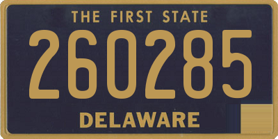 DE license plate 260285