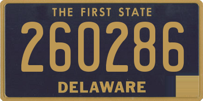 DE license plate 260286