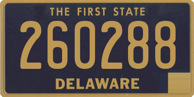 DE license plate 260288