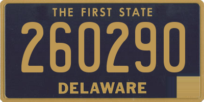 DE license plate 260290
