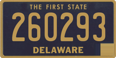 DE license plate 260293