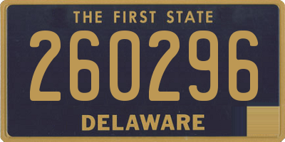 DE license plate 260296