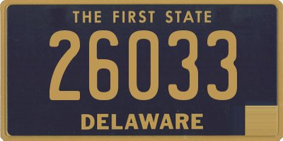 DE license plate 26033